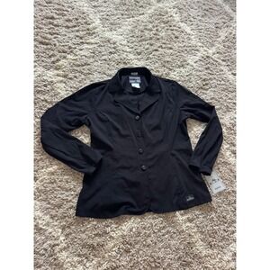 Grand Prix EQJ Fabric Black Equestrian Show Coat Jacket Washable Size 18 REG NEW